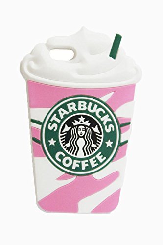 Thunderous Pink Starbucks Coffee Ice Cream Silicone Back Cover Case for Apple iPhone 6 Plus 5.5