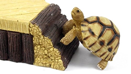 image for WORLD 9.99 MALL Turtle Hut, High Imitation Tree Stump Hide Habitat, Aq