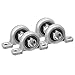 uxcell 4pcs KP001 12mm Bore Self-Aligning Zinc Alloy Inner Self-AligningBall Mounted Pillow Block Insert Bearing