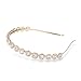 Ammei Headpiece Bridal Headpiece Wedding Headband with Crystal and Hair Accessories (Gold, 5.5'')