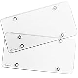 Zone Tech Clear License Plate Cover Frame Shields - 2-Pack Novelty/License Plate Clear Flat Shields