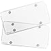 Zone Tech Clear License Plate Cover Frame Shields - 2-Pack Novelty/License Plate Clear Flat Shields