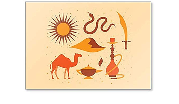 Ilustración Juego de Desierto: Sol, serpiente, cuchillo ...