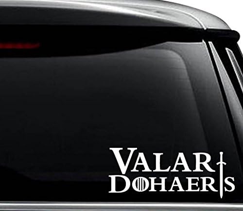 Valar Dohaeris Game of Thrones Decal Sticker For Use On Laptop, Helmet, Car, Truck, Motorcycle, Windows, Bumper, Wall, and Decor Size- [20 inch] / [50 cm] Wide / Color- Gloss Black