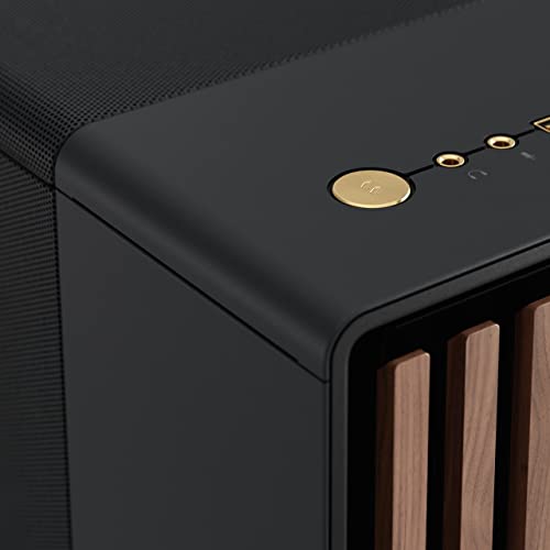 Fractal Design North Charcoal Black - Wood Walnut Front - Mesh Side Panels - Two 140Mm Aspect Pwm Fans Included - Type C Usb - Atx Airflow Mid Tower Pc Gaming Case - View 18