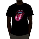 Emazing Lights Lips Sound Activated Light Up Rave Shirt