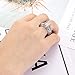 Desirepath 925 Sterling Silver Ring, Cubic Zirconia CZ Diamond Elegant Eternity Engagement Wedding Band Ring