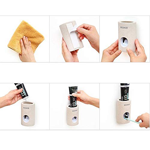 Genenic Automatic Toothpaste Squeezer Dispenser, Holders Wall Mounted Bathroom Accessories Storage for Family Washroom Bathroom - Thumbnail 4