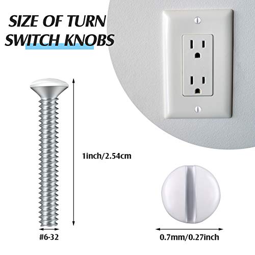 Leviton 88400-PRT 5/16in. Long 6-32 20 Pc. Thread Oval Head Milled Slot Replacement Wallplate Screw, White