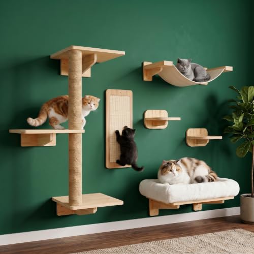 Vibesta 6-in-1 Cat Wall Shelves