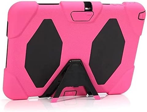 Case for Samsung Galaxy Tab 3 10" Inch P5200 P5210,Shockproof Slight waterproof Hybrid Armor Hard Soft Kickstand Case Cover Protector for Samsung Galaxy Tab 3 10" Inch P5200 P5210 Tablet (Rose)