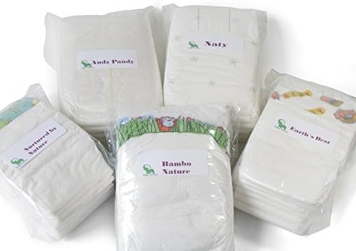 Diaper Decision Diaper Sampler--Disposable Diaper Variety Pack Eco Brands Box (7-14 Lbs.)