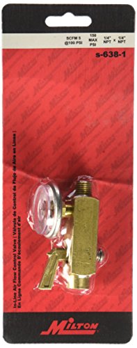 Milton S-638-1 1/4" NPT Flow Control Valve with Dial Gage