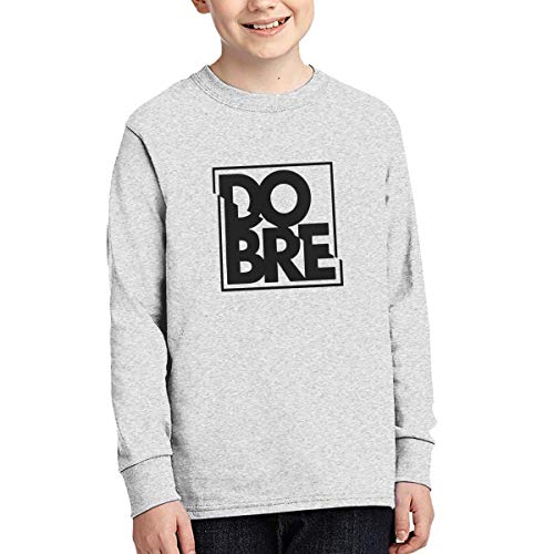 Dobre Brother Logo M Long Sleeve Teen Boys Girls Youth Boys Girls Tee Shirts Gray
