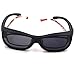 Bezzee-Pro Fit Over Polarized Sunglasses for Men Women - Wear Over Your Regular Glasses and Prescription Glasses - Reduces Glare Lightweight & Comfortable - Black Matt
