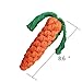 MIWIND Dog rope chew toy for Aggressive chewers- Make pets full of vitality Cotton Chew Teeth Cleaning Rope Toy for Small to Medium Pet Dogs-1 x carrot