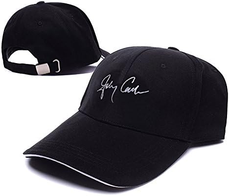 JIUWEI Johnny Cash Signature Logo Adjustable Baseball Caps Unisex Snapback Embroidery Hats