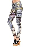COCOLEGGINGS Womens 3D Digital Print Stretch Summer Ankle Length Leggings