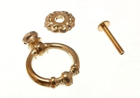 Kitchen Cupboard Door Handle Ring Pull Knob Back Plate 45mm Eb