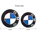 Sokey Replacement Front Hood and Rear Trunk Emblems Logo for BMW,Pack of 2 (82mm + 74mm)