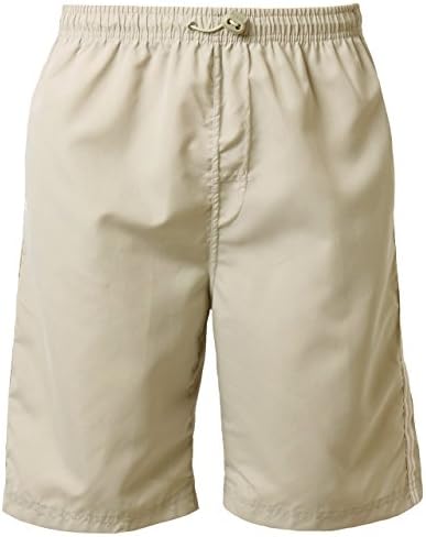 Emporio By Raves Men's Summer Shorts Emporio Lightweight Microfibre Holiday Surf Beach Medium Stone