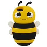 Leegoal 3D Animal Bee Cute Silicon Soft Back Cover Protecter Case For iPhone 4 4S