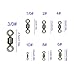 NICO SEE WONDER 105pcs Rolling Ball Barrel Fishing Swivel & 80pcs Fishing Circle Hooks, Eagle Bait Holder Barbs - Stainless Steel High Strength Black Nickel for Saltwater Freshwater Fishing
