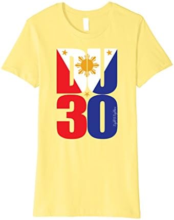 Women's DU30 President Rodrigo Duterte Philippines Pinoy Pride Medium Lemon