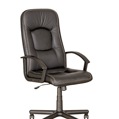 CHAISE-EXPERT-Omega-Poltrona-di-direzione-sincrono-ergonomico-professionaleAltezza-di-Seduta-50--59-cm-Sedia-di-Ufficio-basculante-girevole-Altezza-regolabileEco-Pelle-Nero