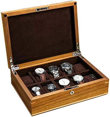10 Grid Solid Wooden Wooden Watch Box Bracelet Chain Storage Box Display Collection Box Box with Lock