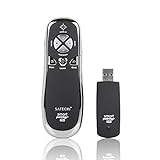Satechi SP600 Smart-Pointer 2.4Ghz RF Wireless Presenter with Mouse Function and Laser Pointer, Black (SP600RB)