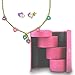 Heart & Crystal Kids Necklace & Dangle Earrings- Girls Jewelry Sets Gifts- 18k Gold Plated Fashion Jewelry