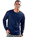 Hanes TAGLESS 6.1 Long Sleeve w/ Pocket, Navy, XL