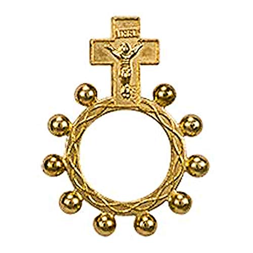Rosary Rings Gold Metal Package of 12 All Ages Male, Female