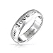 Bling Jewelry Mantra Sentimental Words True Love Waits Purity Promise Ring Band for Teen 925 Sterling Silver