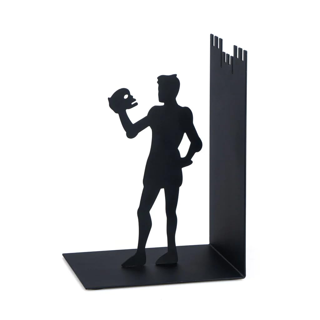 Balvi - Hamlet decorative metal bookend in black colour. Original design