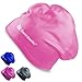 Swimtastic - Long Hair Swim Cap - Durable Silicone Swim Cap for Long, Thick, Curly Hair, Dreadlocks or Braids (Pink)