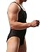 Winday Men's One Piece Stretch Mesh Lingerie Bodywear Suit Underwear Tights Leotard,1-pack Black,M/US S