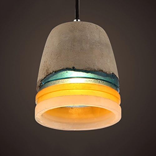 Retro Restaurant Pendant Lamp E27 Rainbow Resin Ceiling Lamp SYAODU Balcony Corridor Industrial Cement Chandelier AC110-240V Gray (Color : B)