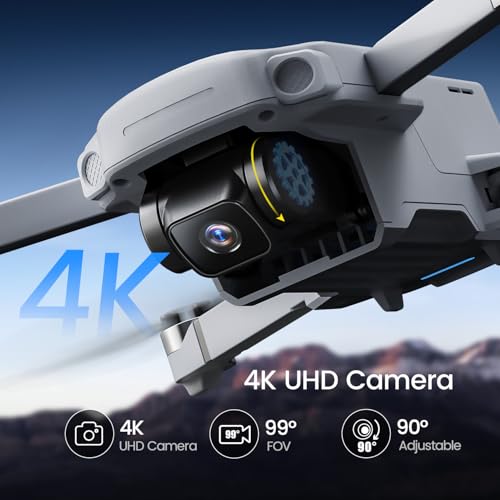 Holy Stone HS360D 4K UHD Camera Drone for Adults, Under 249g Foldable FPV RC Quadcopter with 80 Min Flight Time and 20,000 ft Long Range