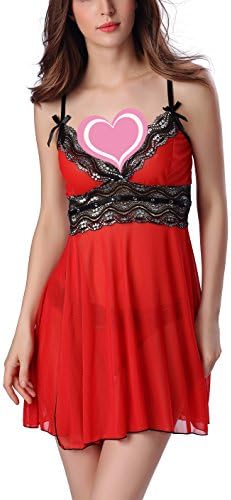 ARTAIM Women V Neck Badydoll Strap Lingerie Lace Chemise Teddy Outfits