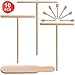 Norme 10 Pieces Crepe Spreader Spatula Honey Stir Bar Set Crepe Spreader and Spatula for Cooking Wooden Crepe Making Tools