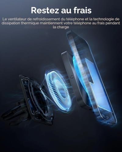 15W Magsafe Chargeur Voiture avec CryoBoost, Conçu pour Apple–Certifié
