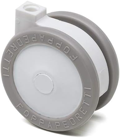Foppapedretti 4 Wheels Nylon Rubberized, Replacement for sunbeds and Baths Foppapedretti White Grey, 4 Unità (Confezione da 1) - Image 4