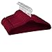 Zober Velvet Hangers - Heavy Duty Hangers for Coats, Pants & Dress Clothes - Non Slip Clothes Hanger Set - Space Saving Felt Hanger for Clothing (Burgundy, 100 Pack)