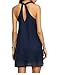 Sweetnight Womens Halter Neck Lace Mini Casual Dress (Navy Blue, Medium)