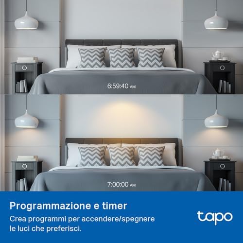 L430P Lampadina Alexa P45 Multicolore Lampadina Smart, Ultra-Dimmerabile, 2500-6500K, Sync Musica, Illuminazione Automatica del Bioritmo, Programazione & Timer, Controllo da App, Alexa e Google