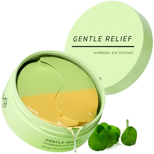 MISOLI GENTLE RELIEF UNDER EYE PATCHES | CALMING EYE TREATMENT GEL MASKS WITH 3-CICA COMPLEX & PANTHENOL | UNDER EYE MASKS FOR DARK CIRCLES AND PUFFINESS, UNDER EYE BAGS, WRINKLE CARE, MEN AND WOMEN