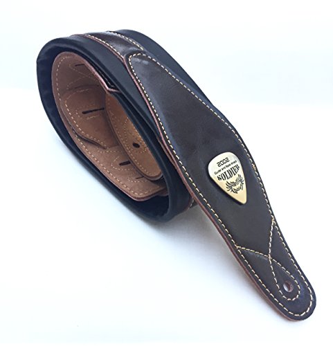 Legato Guitar Strap 3 Inches Wide Double Padded Soft Leather