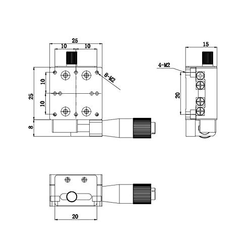 Linear Stages, 2525mm X Micrometer Manual Displacement Platform Linear Stage Sliding Table for Production Machinery… - Image 8